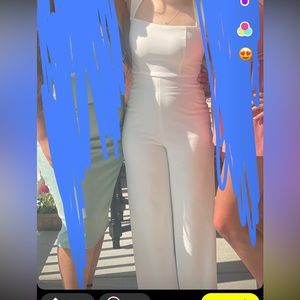 Lulu’s White Enticing Endeavors Jumpsuit